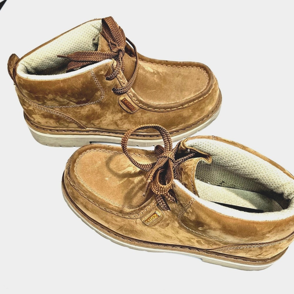 Lugz Mens Brown Leather Chukka Boots Size 6 With Durable Soles - Picture 6 of 6